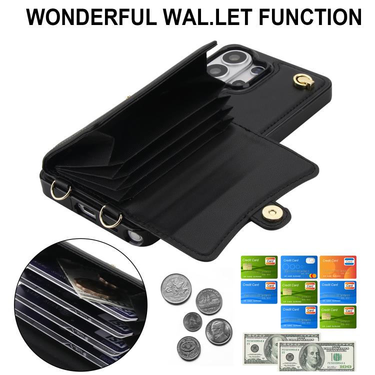 For Samsung Galaxy S26 Ultra 5G RFID Card Slot Phone Case with Long Lanyard