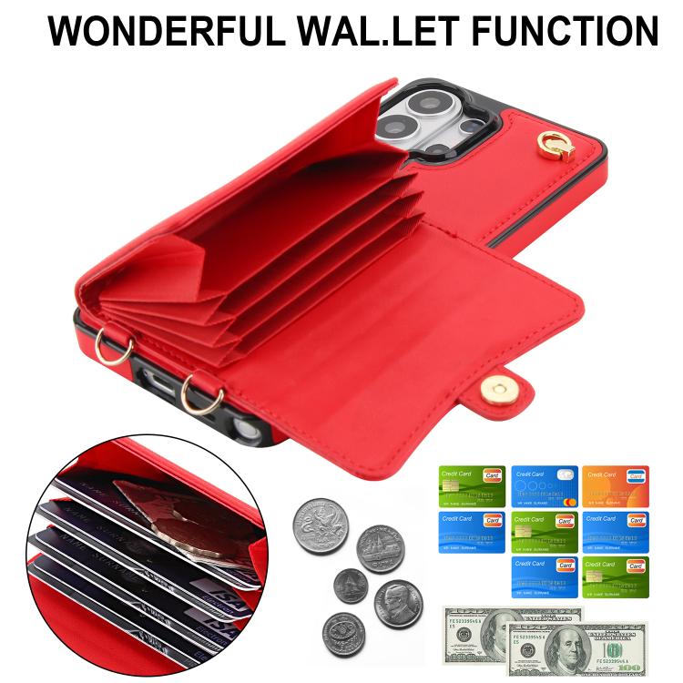 For Samsung Galaxy S26 Ultra 5G RFID Card Slot Phone Case with Long Lanyard