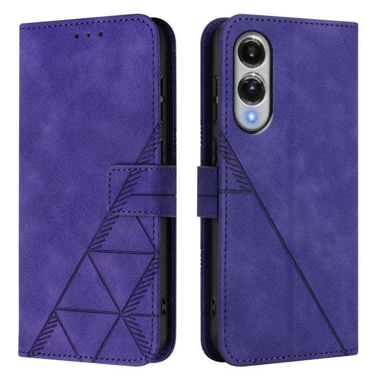 For Samsung Galaxy S25 Edge 5G Crossbody 3D Embossed Flip Leather Phone Case