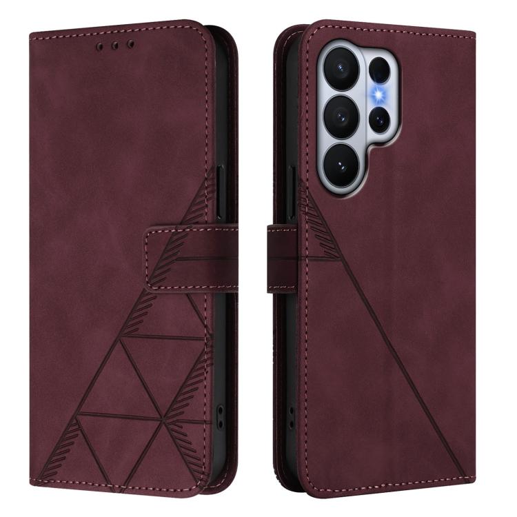 For Samsung Galaxy S26 Ultra 5G Crossbody 3D Embossed Flip Leather Phone Case