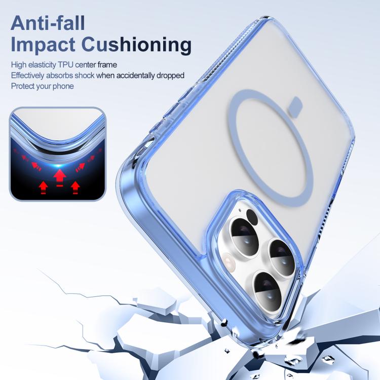 For iPhone 16 Pro Max Translucent Frosted MagSafe Phone Case with AI Button