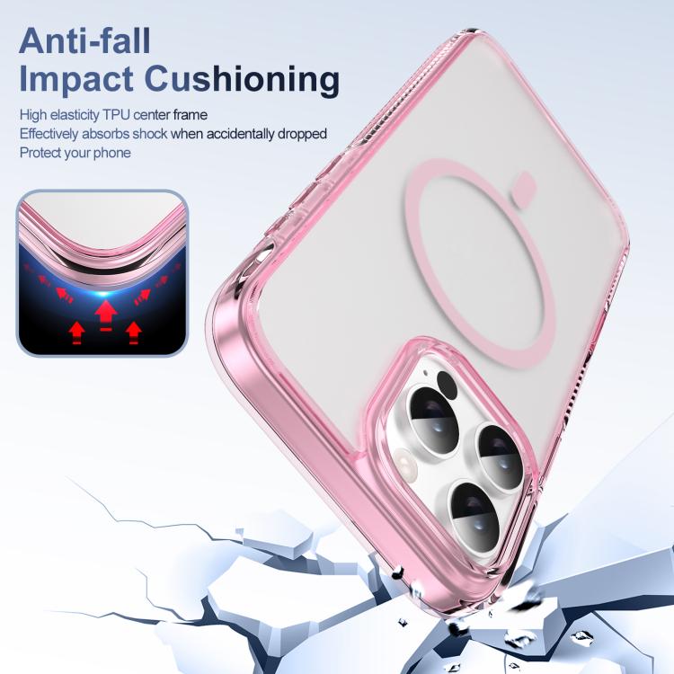 For iPhone 16 Pro Max Translucent Frosted MagSafe Phone Case with AI Button