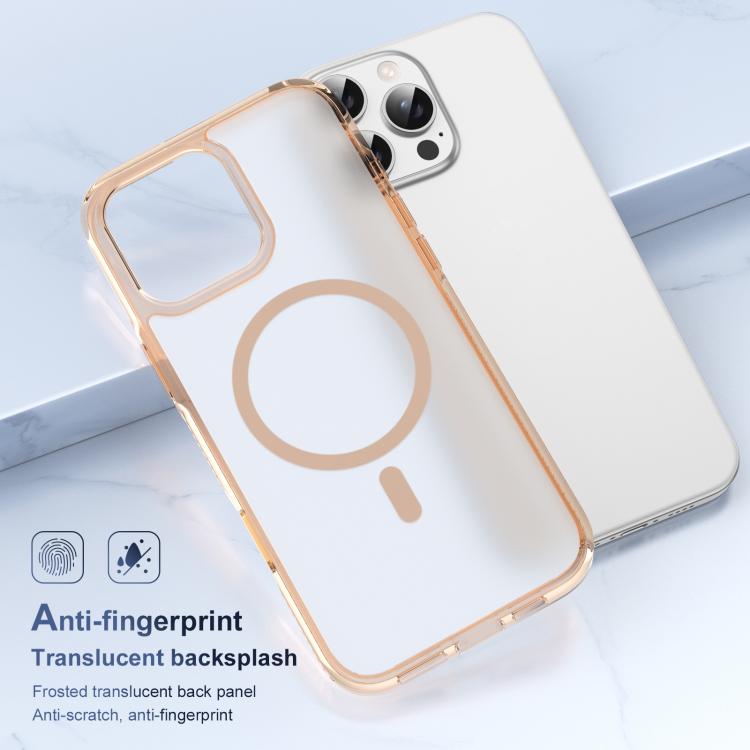 For iPhone 16 Pro Max Translucent Frosted MagSafe Phone Case with AI Button
