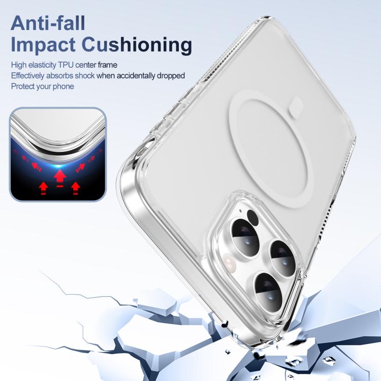 For iPhone 16 Pro Translucent Frosted MagSafe Phone Case with AI Button