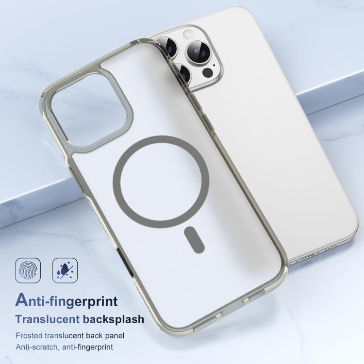 For iPhone 16 Pro Translucent Frosted MagSafe Phone Case with AI Button