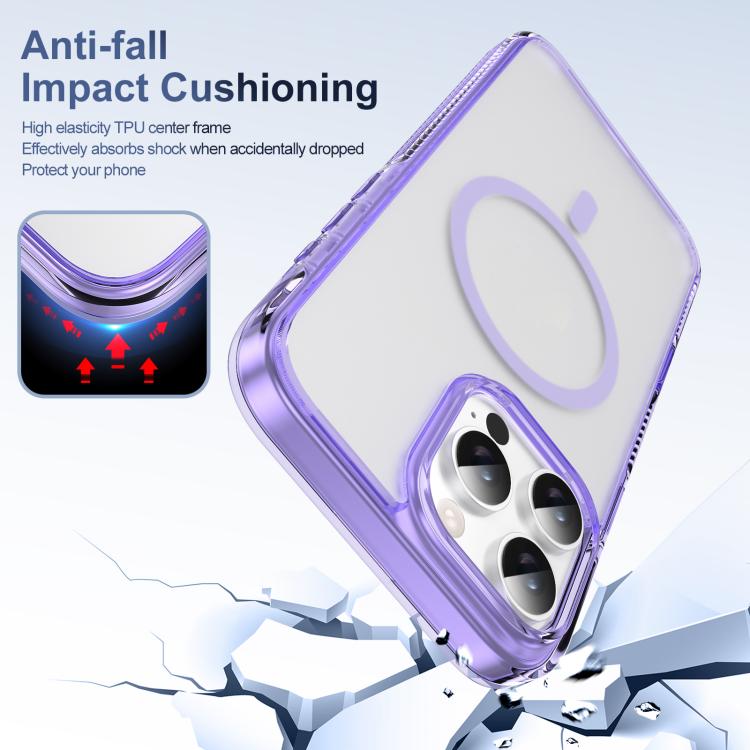 For iPhone 16 Pro Translucent Frosted MagSafe Phone Case with AI Button