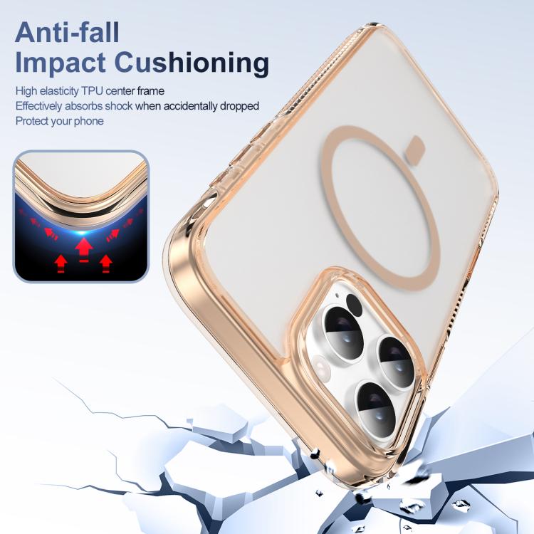 For iPhone 16 Pro Translucent Frosted MagSafe Phone Case with AI Button