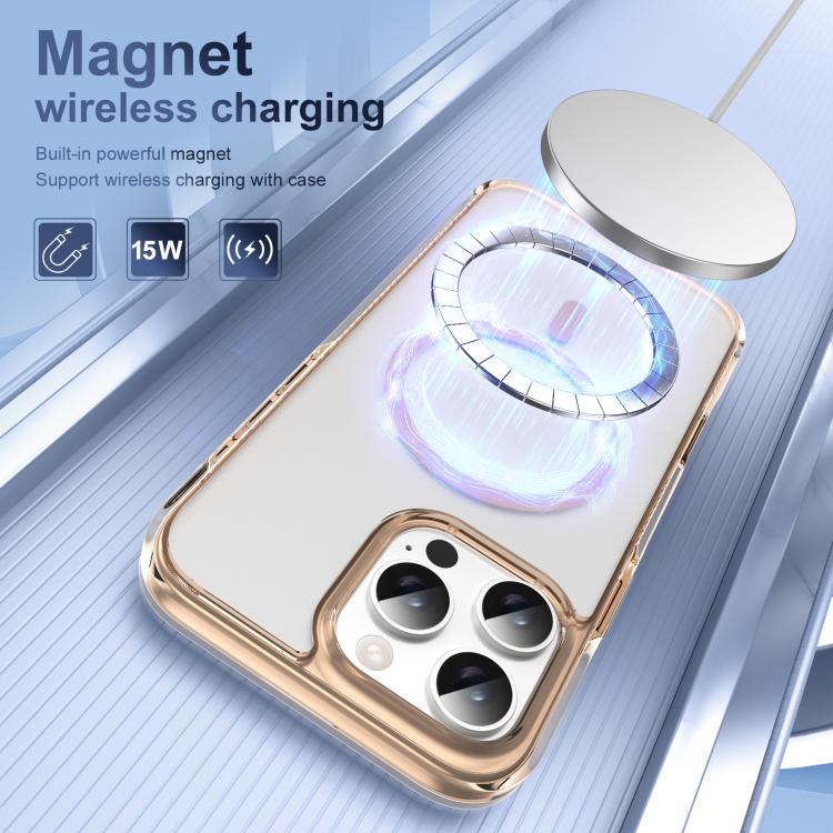 For iPhone 16 Pro Translucent Frosted MagSafe Phone Case with AI Button