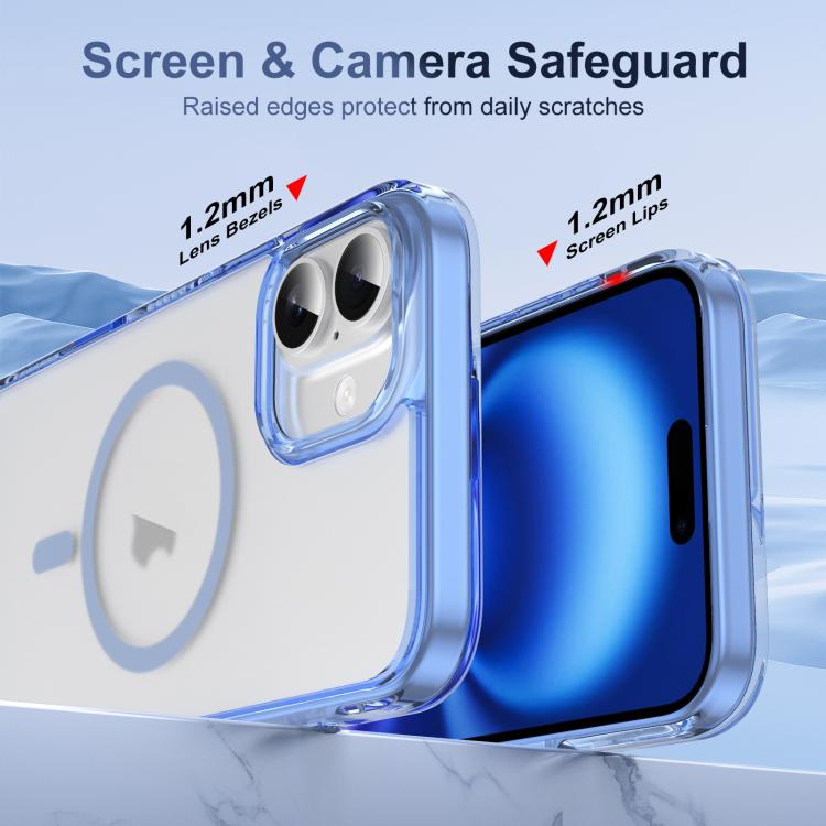 For iPhone 16 Translucent Frosted MagSafe Phone Case with AI Button