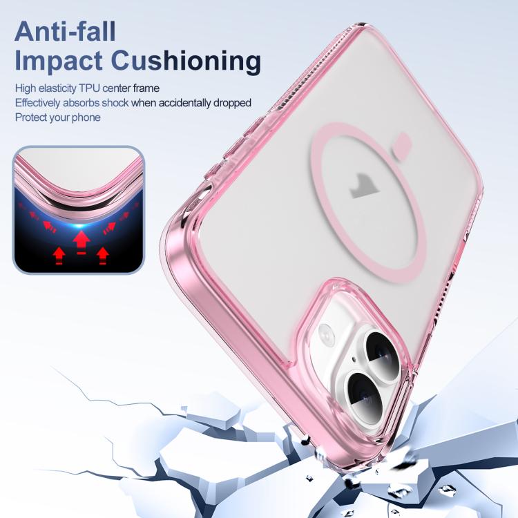 For iPhone 16 Translucent Frosted MagSafe Phone Case with AI Button