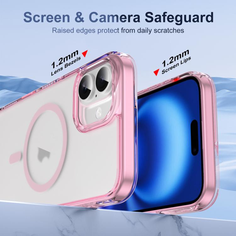 For iPhone 16 Translucent Frosted MagSafe Phone Case with AI Button