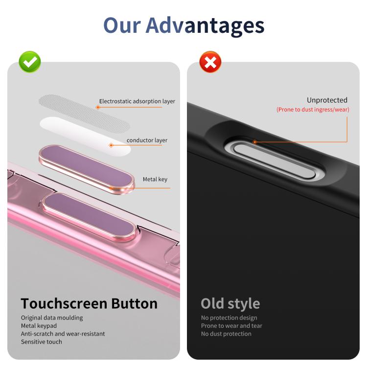 For iPhone 16 Translucent Frosted MagSafe Phone Case with AI Button