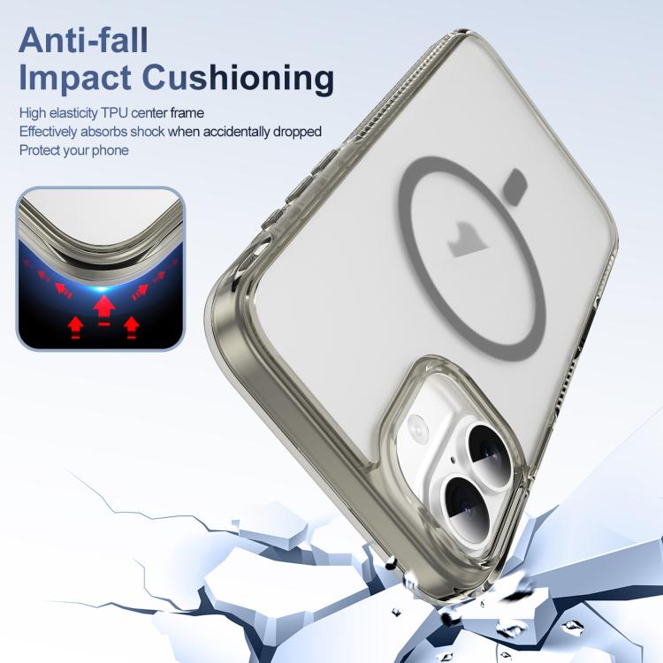 For iPhone 16 Translucent Frosted MagSafe Phone Case with AI Button