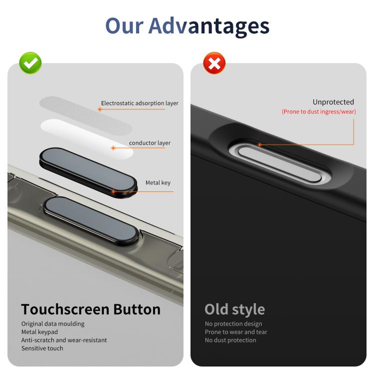 For iPhone 16 Translucent Frosted MagSafe Phone Case with AI Button