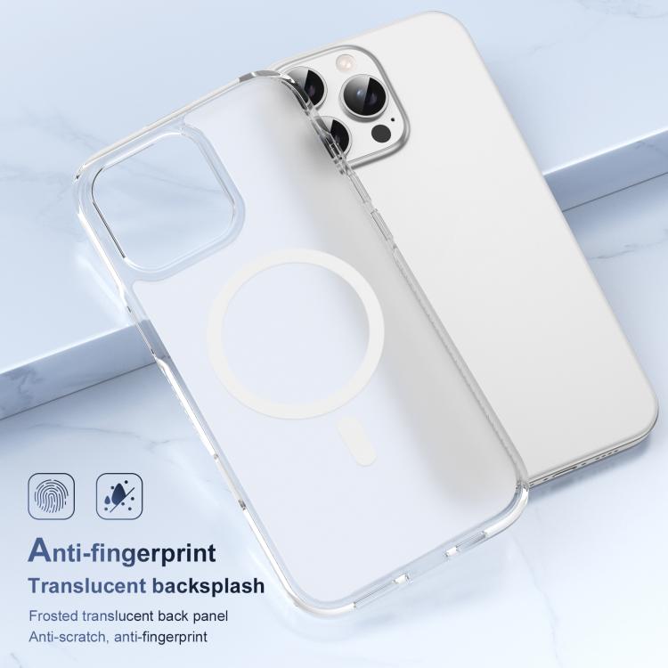 For iPhone 16 Plus Translucent Frosted MagSafe Phone Case with AI Button