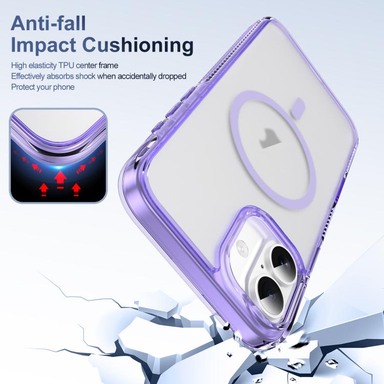 For iPhone 16 Plus Translucent Frosted MagSafe Phone Case with AI Button