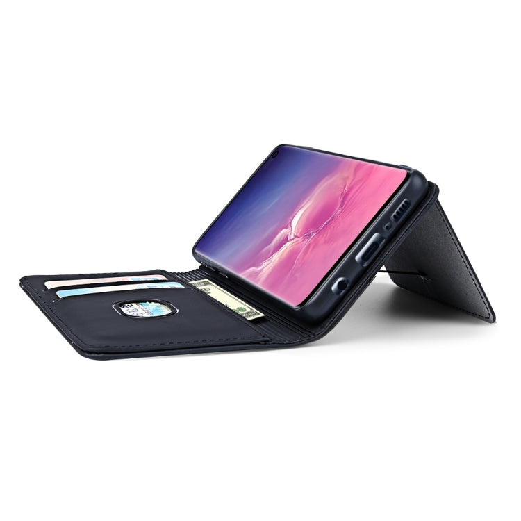For Samsung Galaxy S10 Strong Magnetism Liquid Feel Horizontal Flip Leather Case with Holder & Card Slots & Wallet