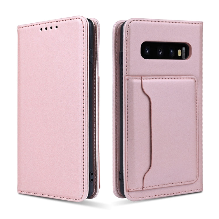 For Samsung Galaxy S10 Strong Magnetism Liquid Feel Horizontal Flip Leather Case with Holder & Card Slots & Wallet