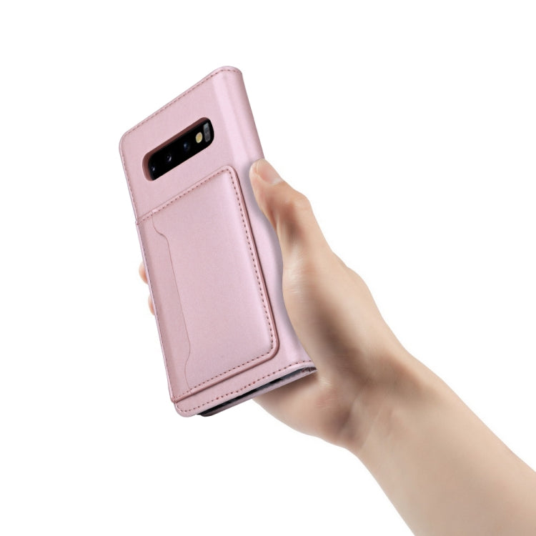 For Samsung Galaxy S10 Strong Magnetism Liquid Feel Horizontal Flip Leather Case with Holder & Card Slots & Wallet
