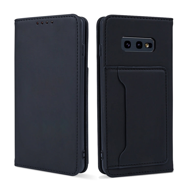 For Samsung Galaxy S10e Strong Magnetism Liquid Feel Horizontal Flip Leather Case with Holder & Card Slots & Wallet