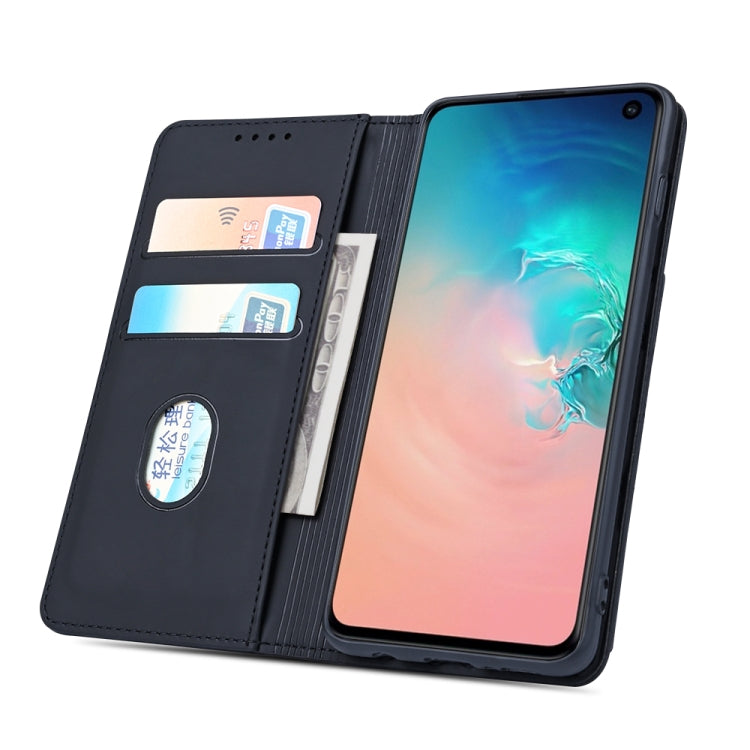 For Samsung Galaxy S10e Strong Magnetism Liquid Feel Horizontal Flip Leather Case with Holder & Card Slots & Wallet