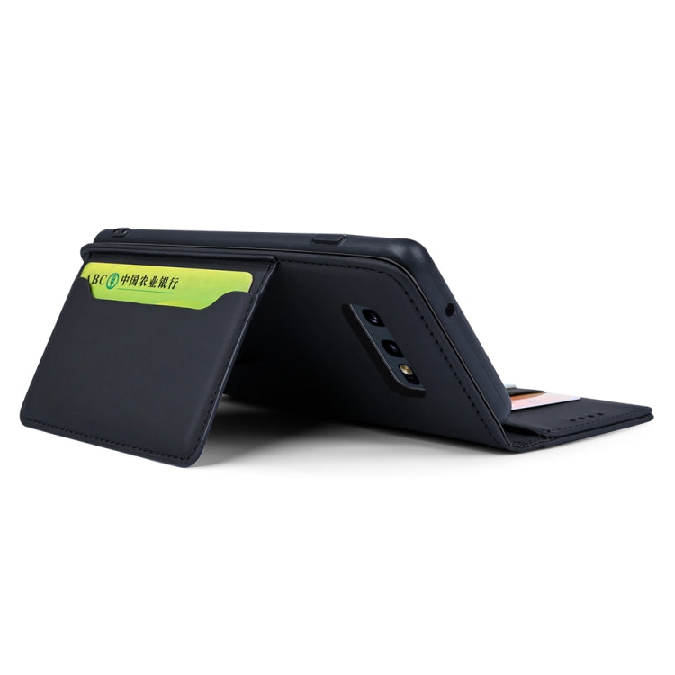 For Samsung Galaxy S10e Strong Magnetism Liquid Feel Horizontal Flip Leather Case with Holder & Card Slots & Wallet