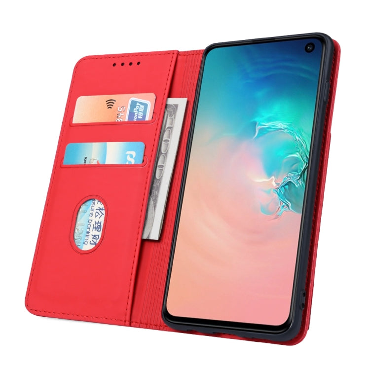 For Samsung Galaxy S10e Strong Magnetism Liquid Feel Horizontal Flip Leather Case with Holder & Card Slots & Wallet