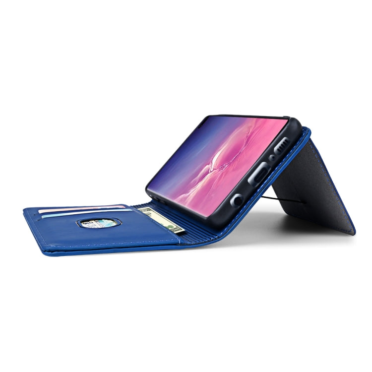 For Samsung Galaxy S10+ Strong Magnetism Liquid Feel Horizontal Flip Leather Case with Holder & Card Slots & Wallet
