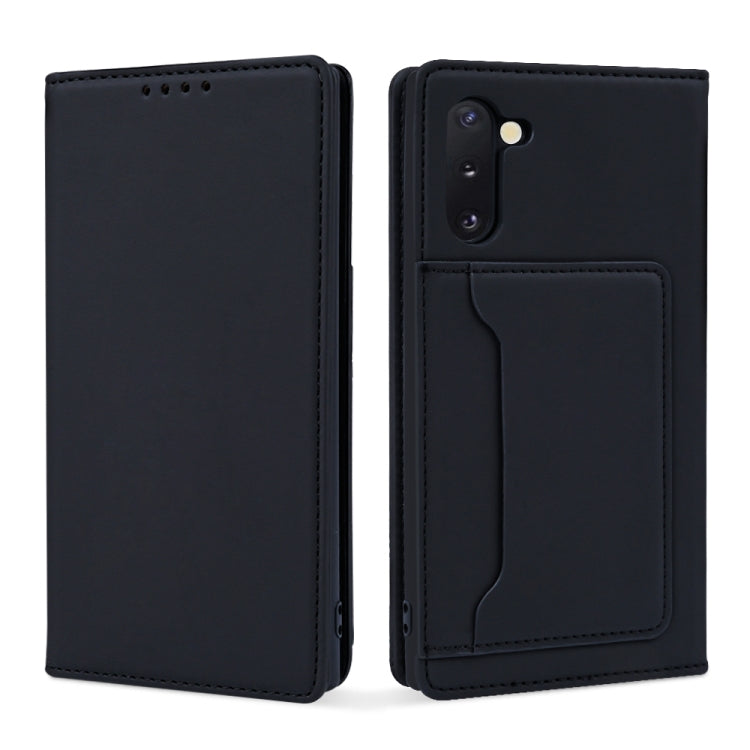 For Samsung Galaxy Note10 Strong Magnetism Liquid Feel Horizontal Flip Leather Case with Holder & Card Slots & Wallet