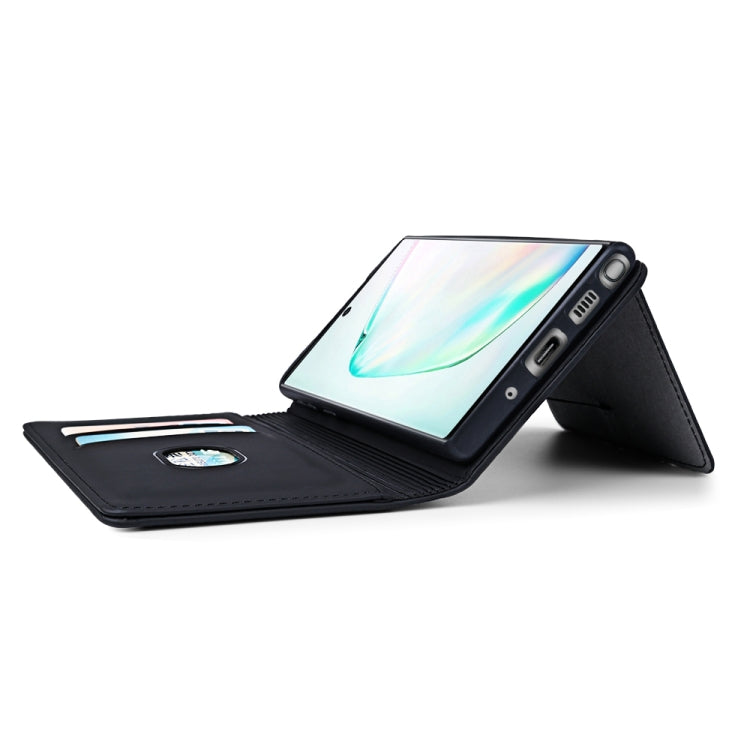 For Samsung Galaxy Note10 Strong Magnetism Liquid Feel Horizontal Flip Leather Case with Holder & Card Slots & Wallet