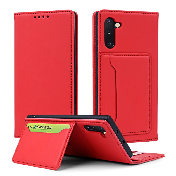 For Samsung Galaxy Note10 Strong Magnetism Liquid Feel Horizontal Flip Leather Case with Holder & Card Slots & Wallet