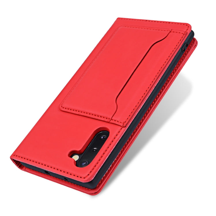 For Samsung Galaxy Note10 Strong Magnetism Liquid Feel Horizontal Flip Leather Case with Holder & Card Slots & Wallet