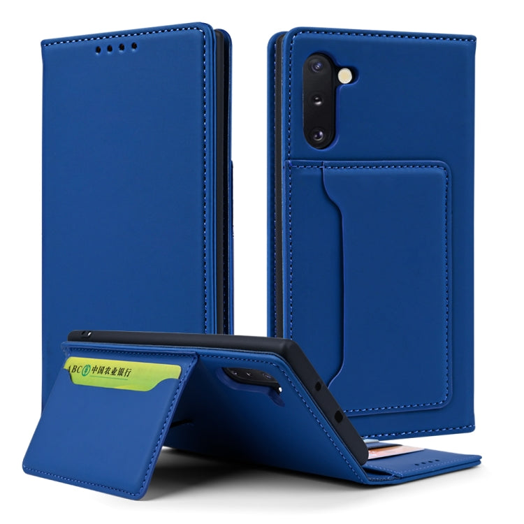 For Samsung Galaxy Note10 Strong Magnetism Liquid Feel Horizontal Flip Leather Case with Holder & Card Slots & Wallet