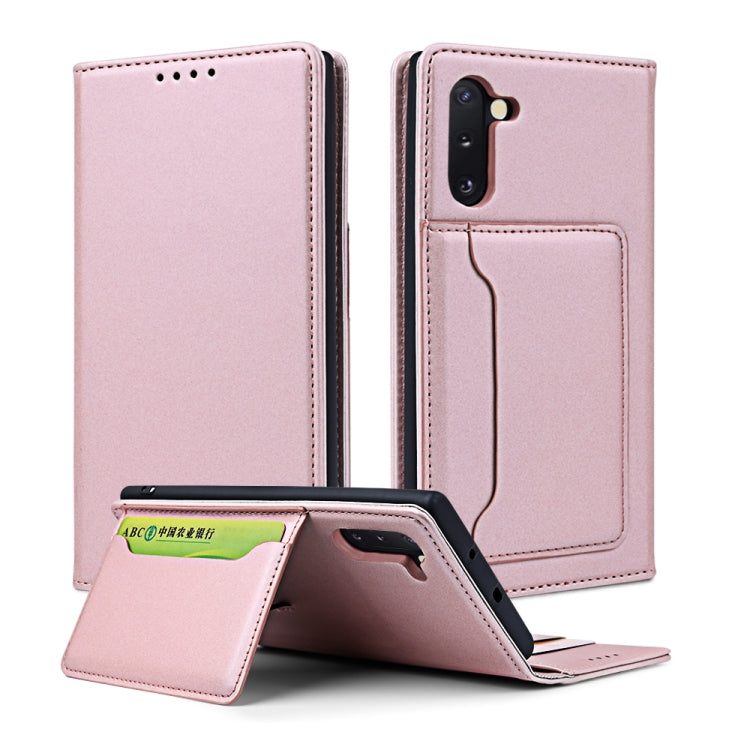 For Samsung Galaxy Note10 Strong Magnetism Liquid Feel Horizontal Flip Leather Case with Holder & Card Slots & Wallet