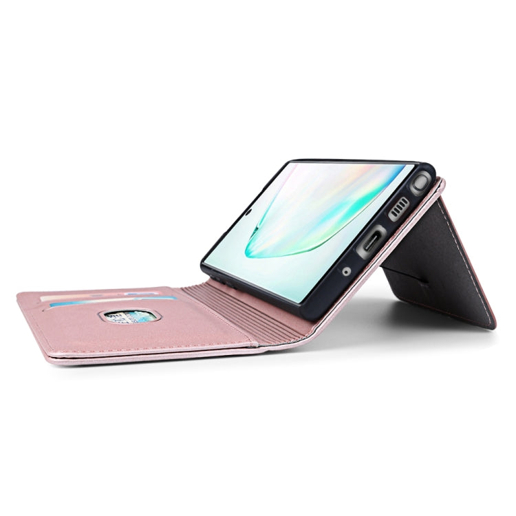 For Samsung Galaxy Note10 Strong Magnetism Liquid Feel Horizontal Flip Leather Case with Holder & Card Slots & Wallet