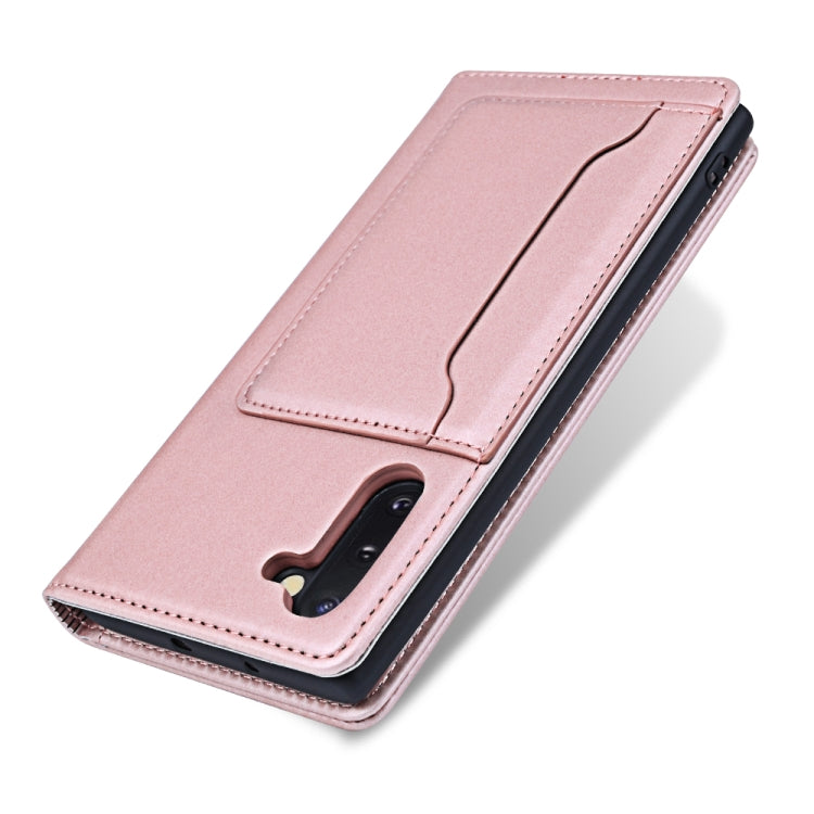 For Samsung Galaxy Note10 Strong Magnetism Liquid Feel Horizontal Flip Leather Case with Holder & Card Slots & Wallet