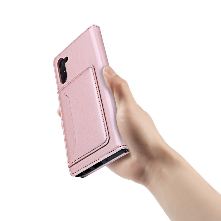 For Samsung Galaxy Note10 Strong Magnetism Liquid Feel Horizontal Flip Leather Case with Holder & Card Slots & Wallet