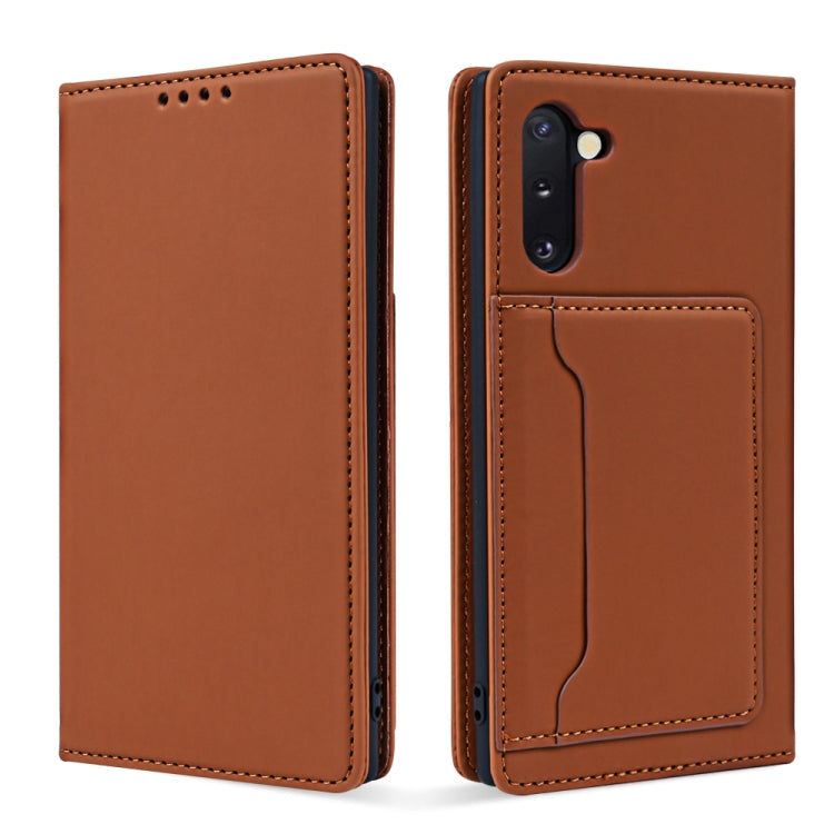 For Samsung Galaxy Note10 Strong Magnetism Liquid Feel Horizontal Flip Leather Case with Holder & Card Slots & Wallet