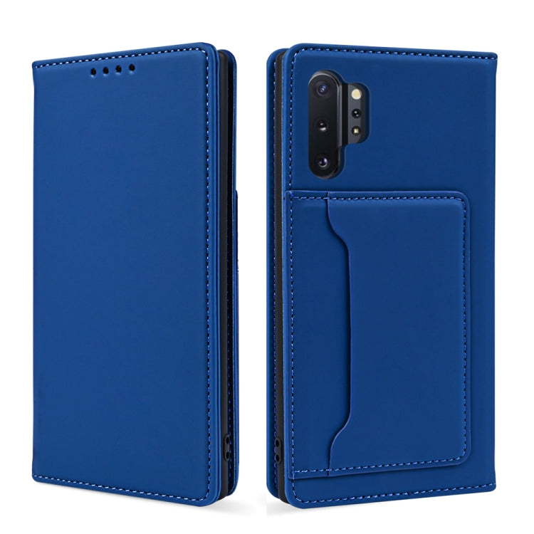 For Samsung Galaxy Note10+ Strong Magnetism Liquid Feel Horizontal Flip Leather Case with Holder & Card Slots & Wallet