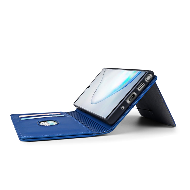 For Samsung Galaxy Note10+ Strong Magnetism Liquid Feel Horizontal Flip Leather Case with Holder & Card Slots & Wallet