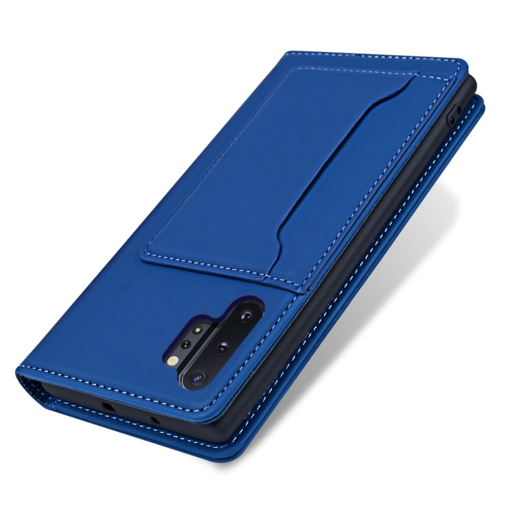 For Samsung Galaxy Note10+ Strong Magnetism Liquid Feel Horizontal Flip Leather Case with Holder & Card Slots & Wallet