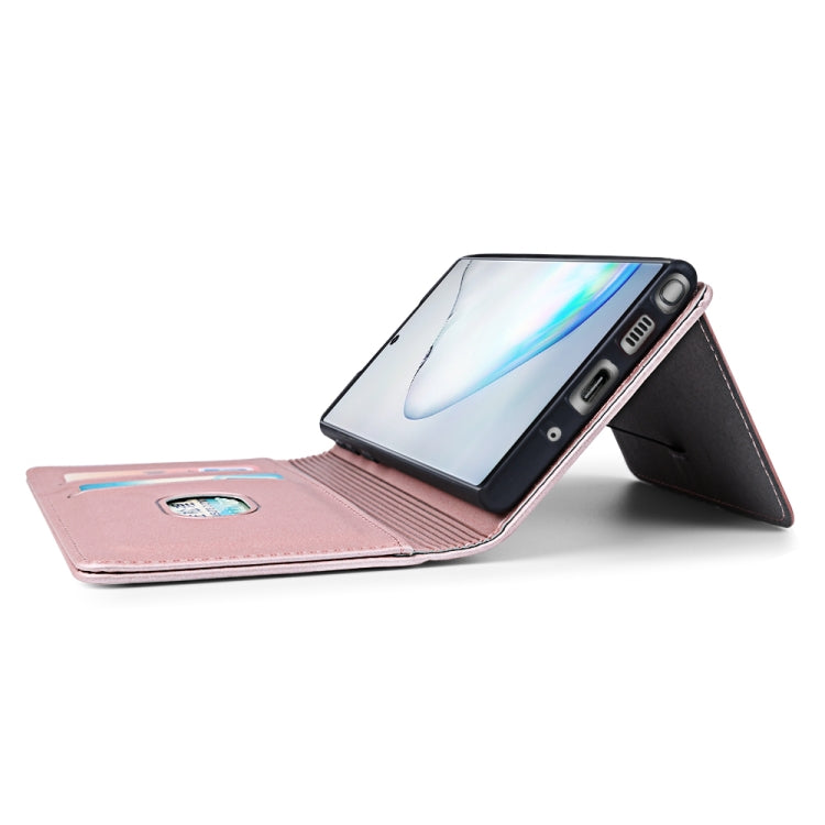 For Samsung Galaxy Note10+ Strong Magnetism Liquid Feel Horizontal Flip Leather Case with Holder & Card Slots & Wallet