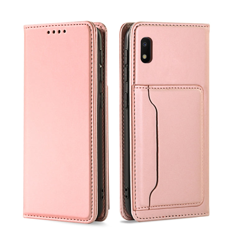 For Samsung Galaxy A10 Strong Magnetism Liquid Feel Horizontal Flip Leather Case with Holder & Card Slots & Wallet