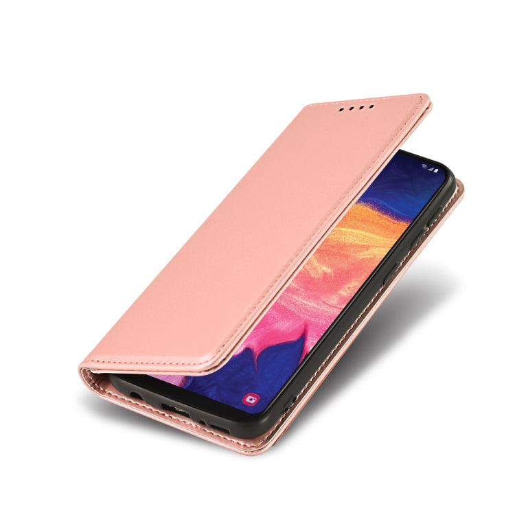 For Samsung Galaxy A10 Strong Magnetism Liquid Feel Horizontal Flip Leather Case with Holder & Card Slots & Wallet