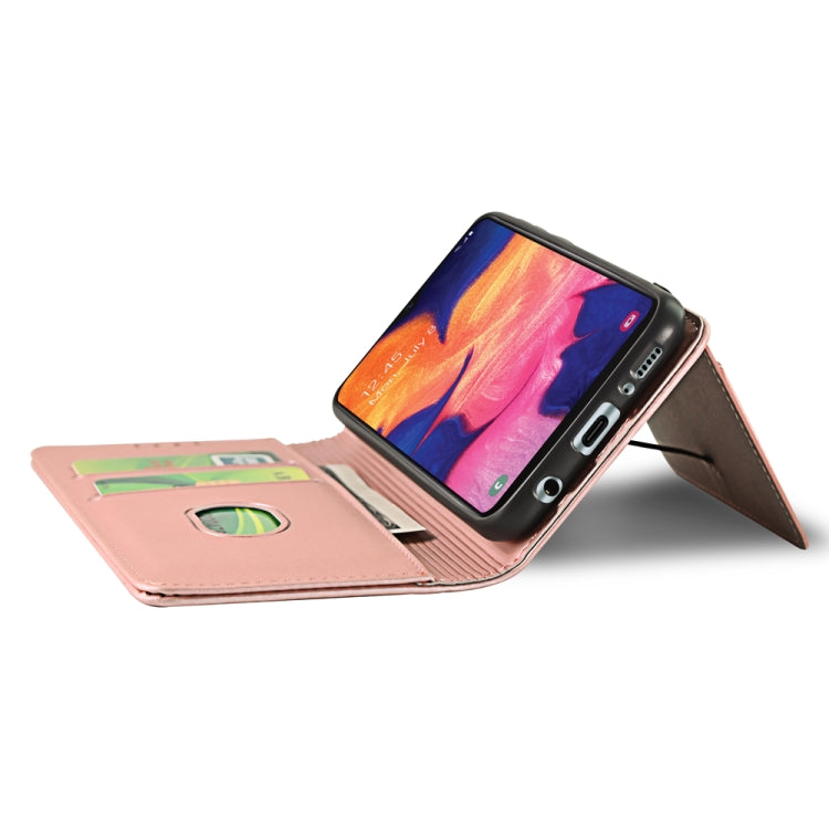 For Samsung Galaxy A10e Strong Magnetism Liquid Feel Horizontal Flip Leather Case with Holder & Card Slots & Wallet