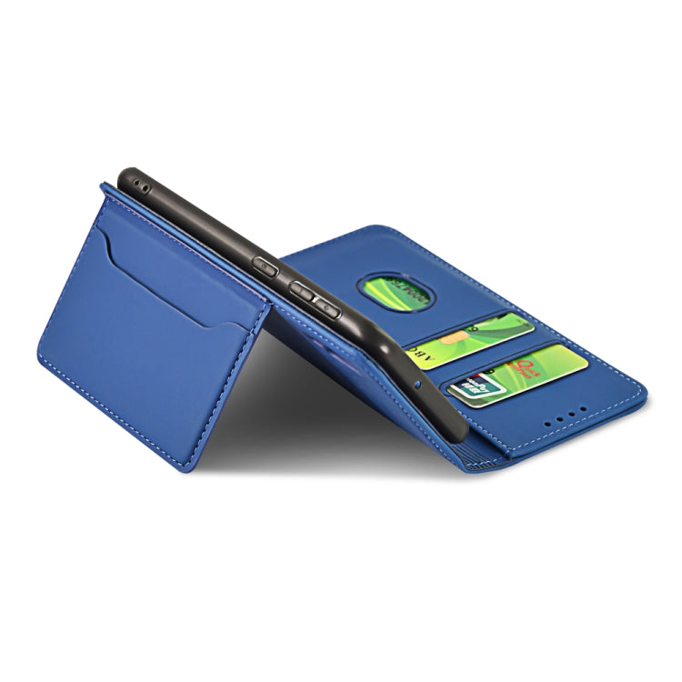 For Samsung Galaxy A30s Strong Magnetism Liquid Feel Horizontal Flip Leather Case with Holder & Card Slots & Wallet