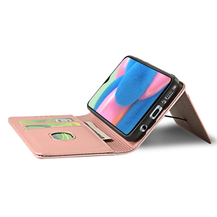 For Samsung Galaxy A30s Strong Magnetism Liquid Feel Horizontal Flip Leather Case with Holder & Card Slots & Wallet