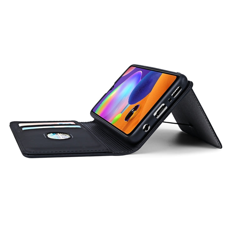 For Samsung Galaxy A31 Strong Magnetism Liquid Feel Horizontal Flip Leather Case with Holder & Card Slots & Wallet