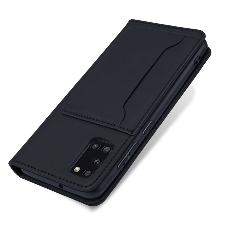 For Samsung Galaxy A31 Strong Magnetism Liquid Feel Horizontal Flip Leather Case with Holder & Card Slots & Wallet