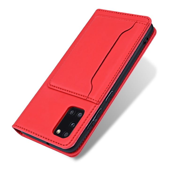 For Samsung Galaxy A31 Strong Magnetism Liquid Feel Horizontal Flip Leather Case with Holder & Card Slots & Wallet